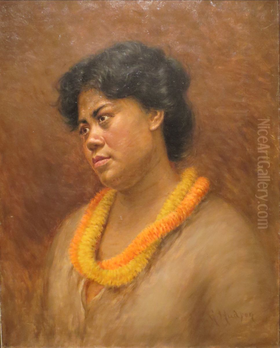 Hapa Haole Oil Painting by Grace Hudson