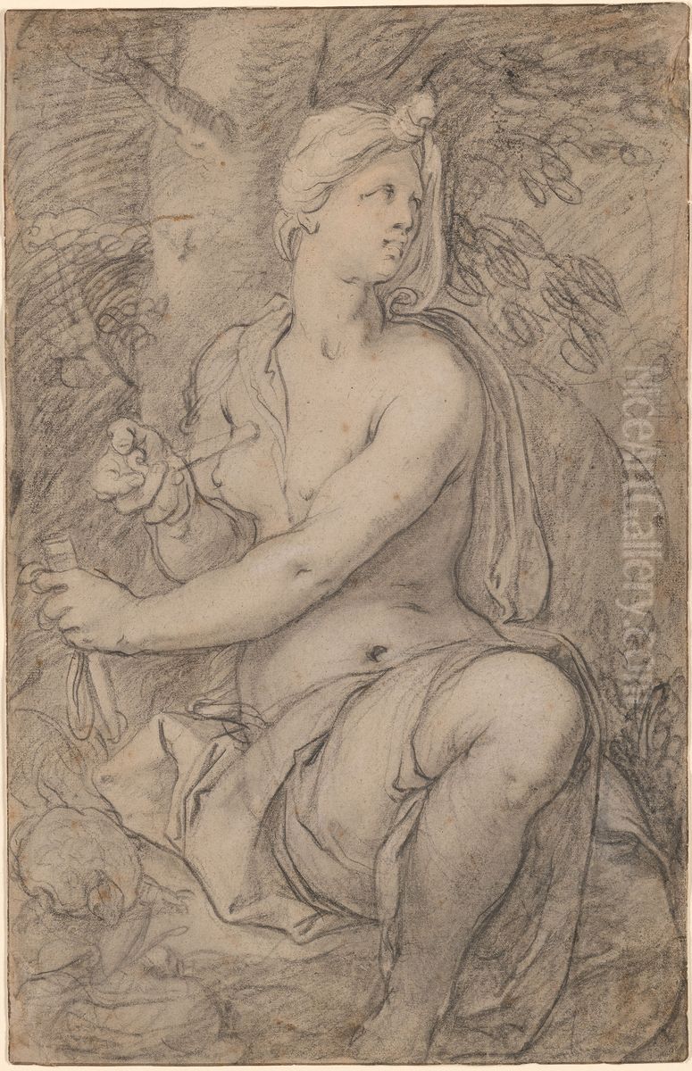 Lucretia as the Sense of Touch Oil Painting by Goltzius Hendrick