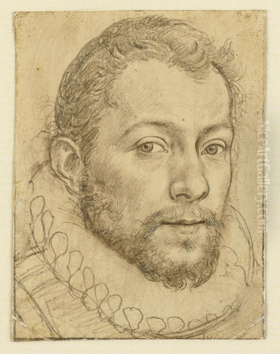 Self-portrait of Hendrick Goltzius (1558-1617) Oil Painting by Goltzius Hendrick