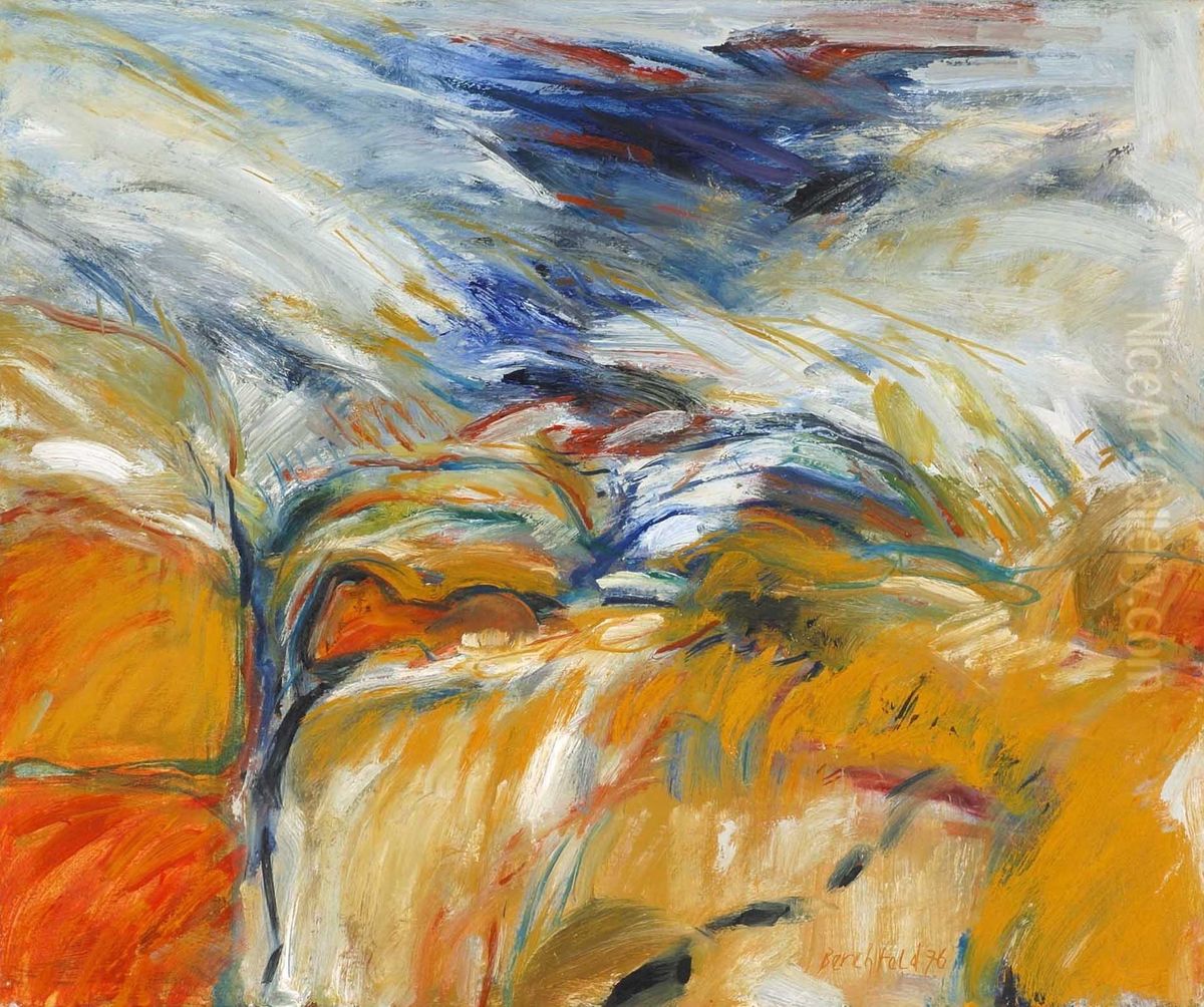 Hugel im Kornfeld Oil Painting by Hubert Berchtold