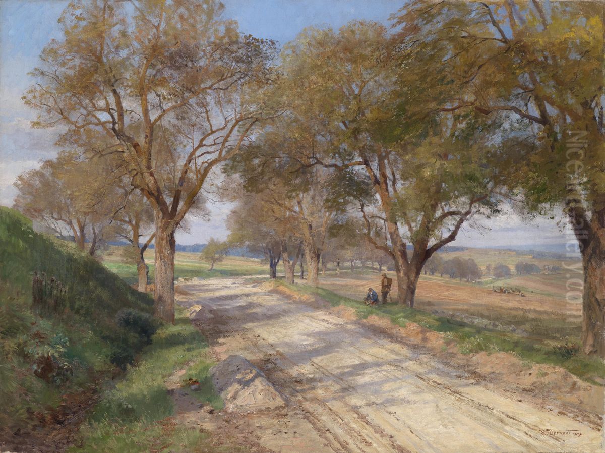Landstrasse bei Plankenberg Oil Painting by Hugo Darnaut