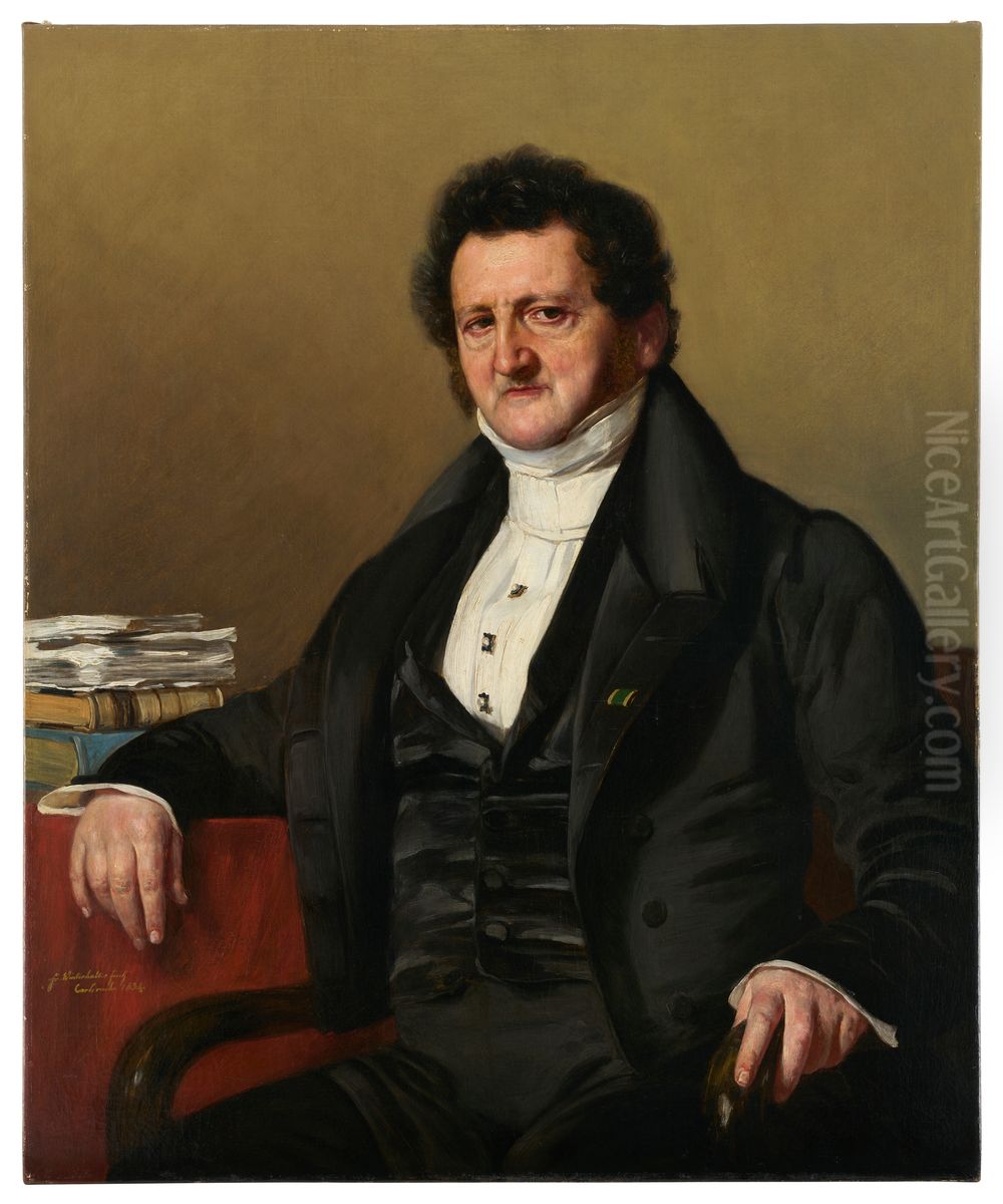 Bankier David Seligmann, Freiherr von Eichthal Oil Painting by Franz Xavier Winterhalter