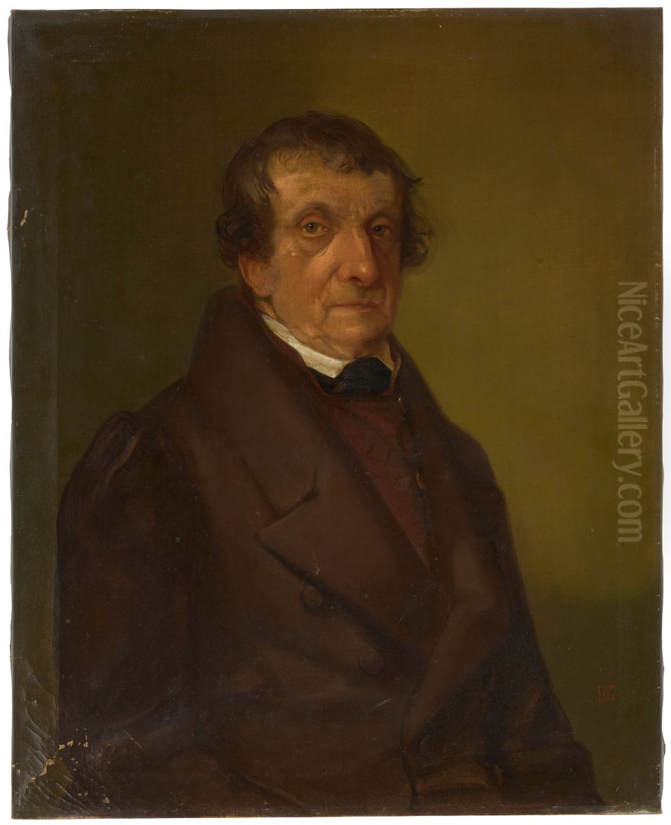 Portrait of Johann Rombach Oil Painting by Dionys Ganter