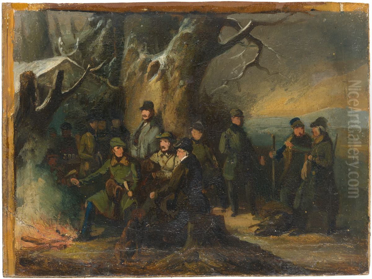 Grand ducal hunting party Oil Painting by Johann Baptist Kirner