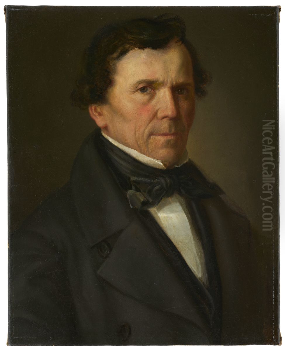 Autoportrait de Dionys Ganter Oil Painting by Dionys Ganter