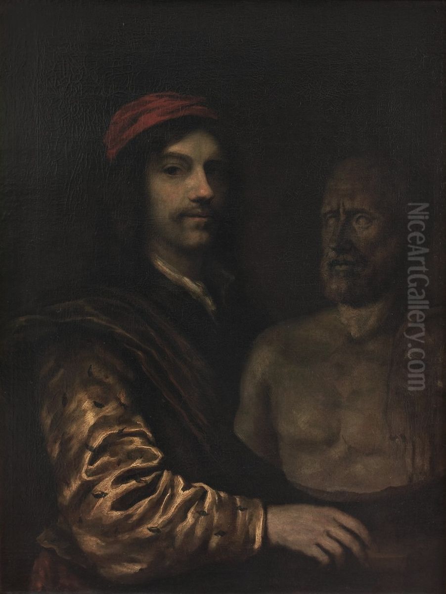 Autoritratto di Philips Koninck Oil Painting by Philips Koninck