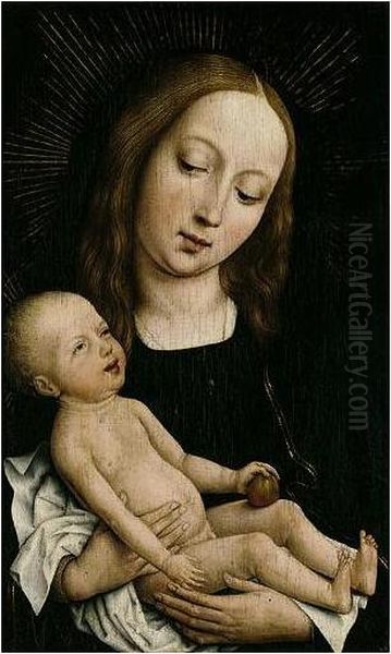 The Virgin and the Child with an Apple Oil Painting by Master Of The Legend Of The Magdalene