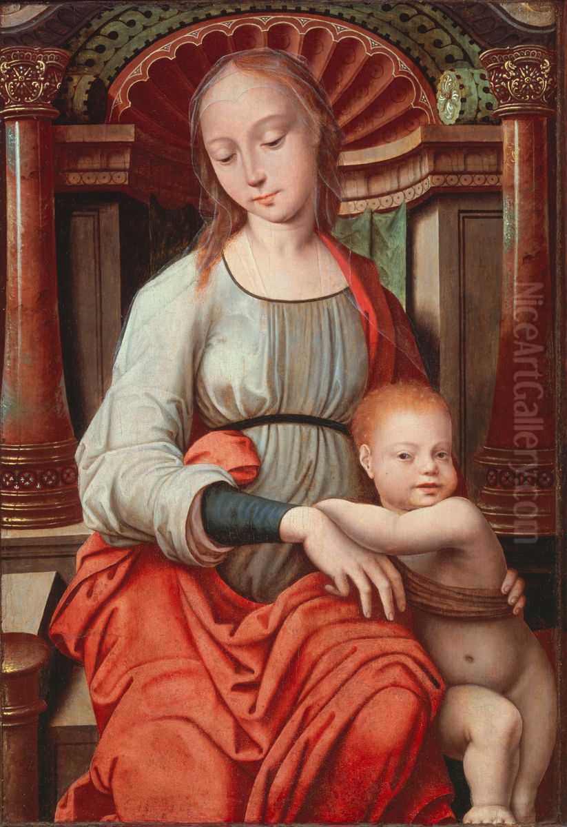 Virgin and child Oil Painting by Master of the Mansi Magdalen