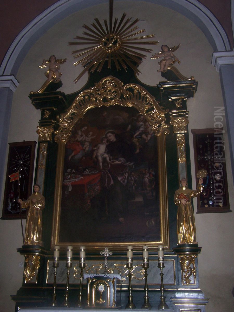 Saint Anthony of Padua with the infant Christ Oil Painting by Franciszek Lekszycki