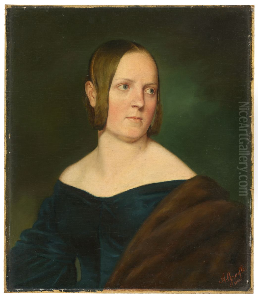 Portrait of a Lady Oil Painting by Albert Grafle