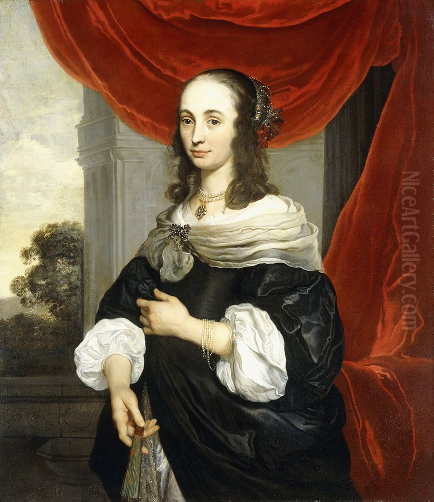 Portrait of an unknown woman Oil Painting by Jacob van Loo
