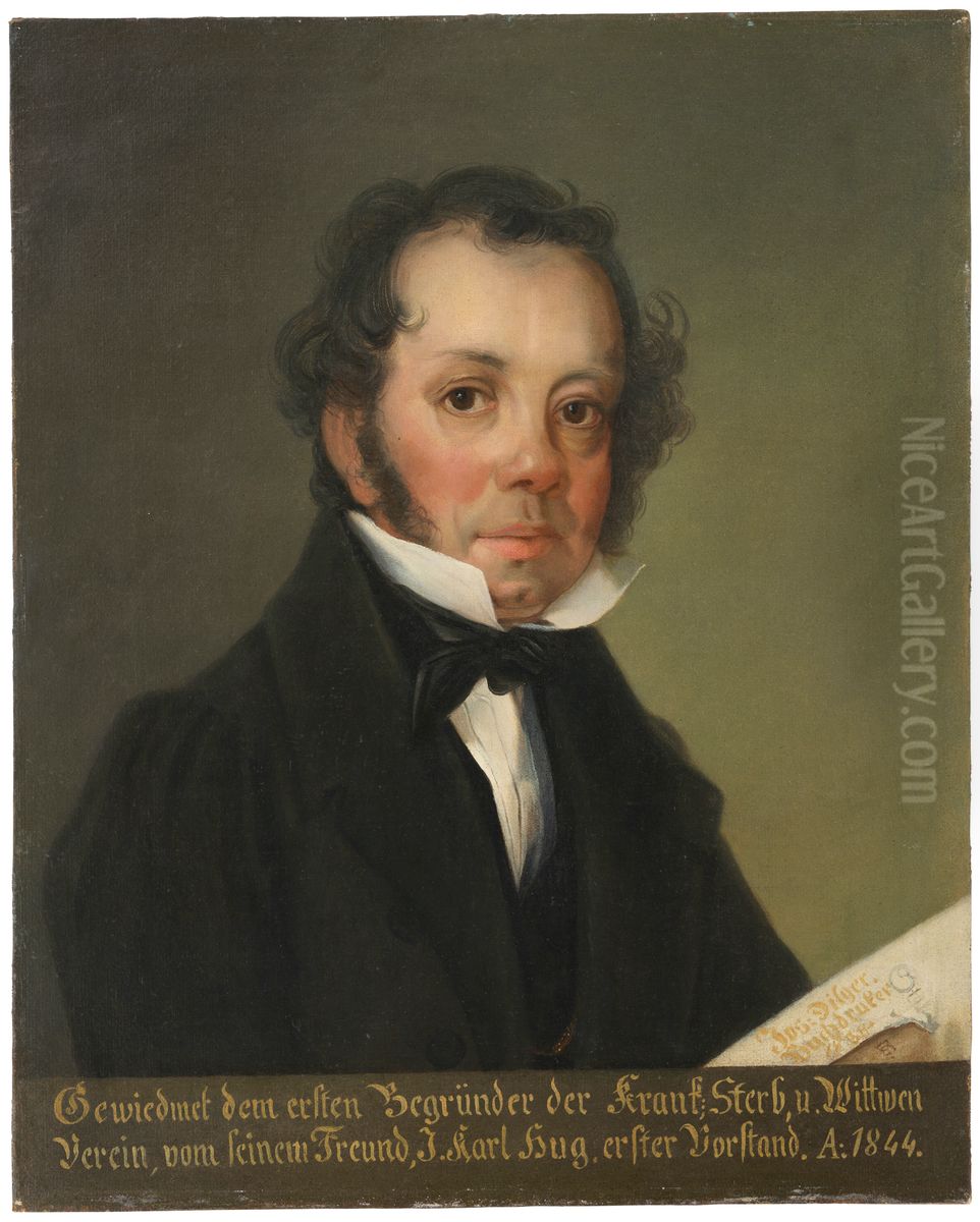 Bildnis des Joseph Dilger Oil Painting by Dionys Ganter