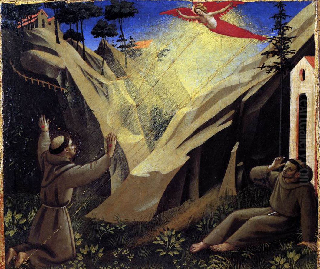 Saint Francis receiving the Stigmata Oil Painting by Fra Angelico