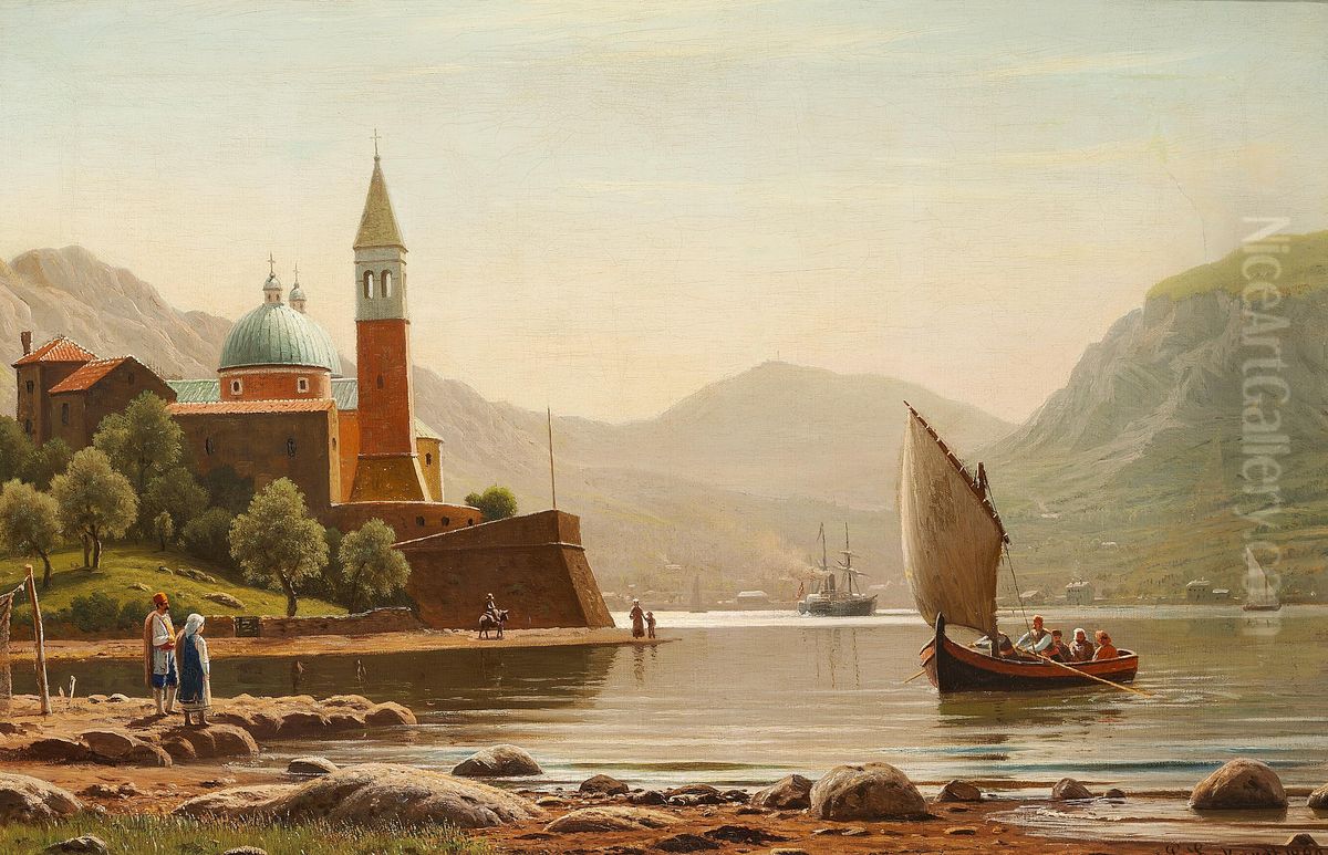 View from the Bay of Kotor. Oil Painting by Christian Eckardt