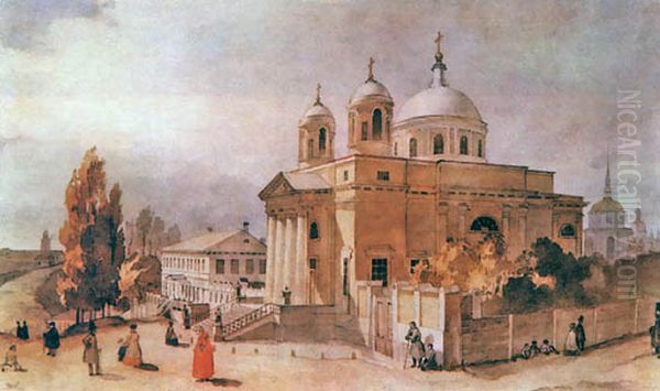 Catholic Church of St. Alexander Oil Painting by Taras Shevchenko