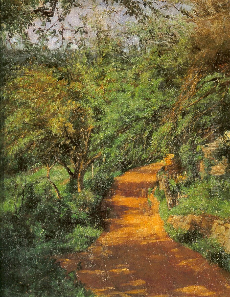 Maienlandschaft Oil Painting by Friedrich Eckenfelder