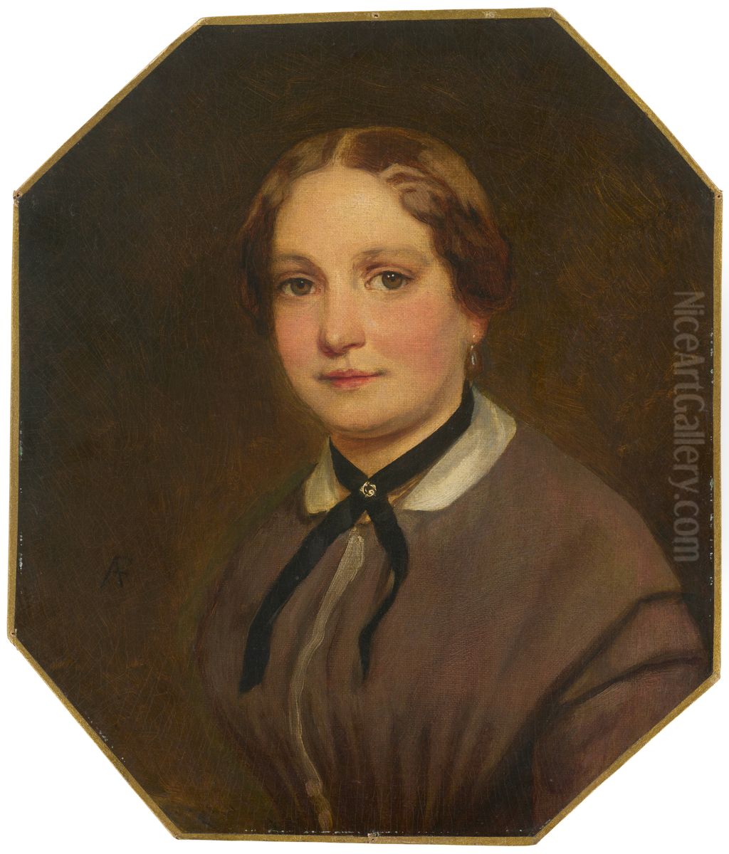 Portrait de sa soeur Emilie (1827-1873) Oil Painting by Anselm Friedrich Feuerbach