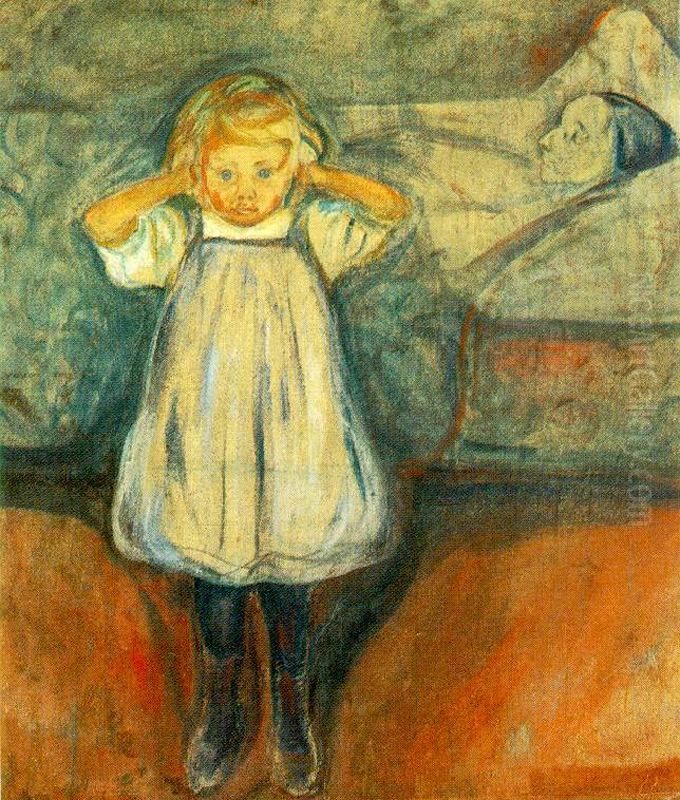 Death and the Child Oil Painting by Edvard Munch