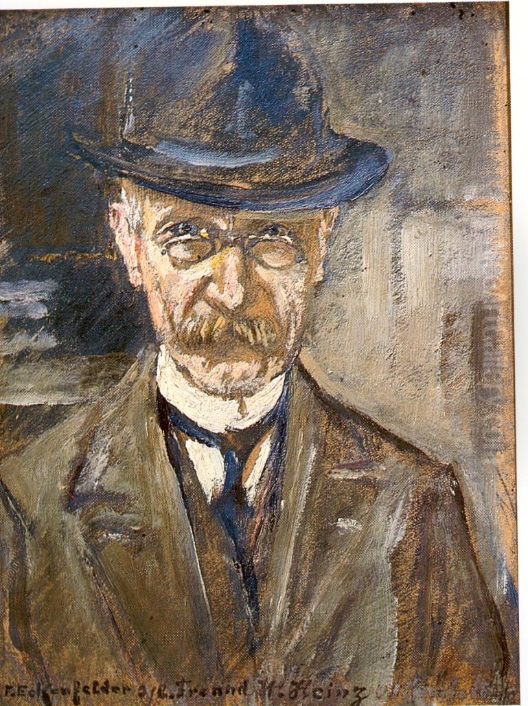 Self-portrait of Friedrich Eckenfelder Oil Painting by Friedrich Eckenfelder