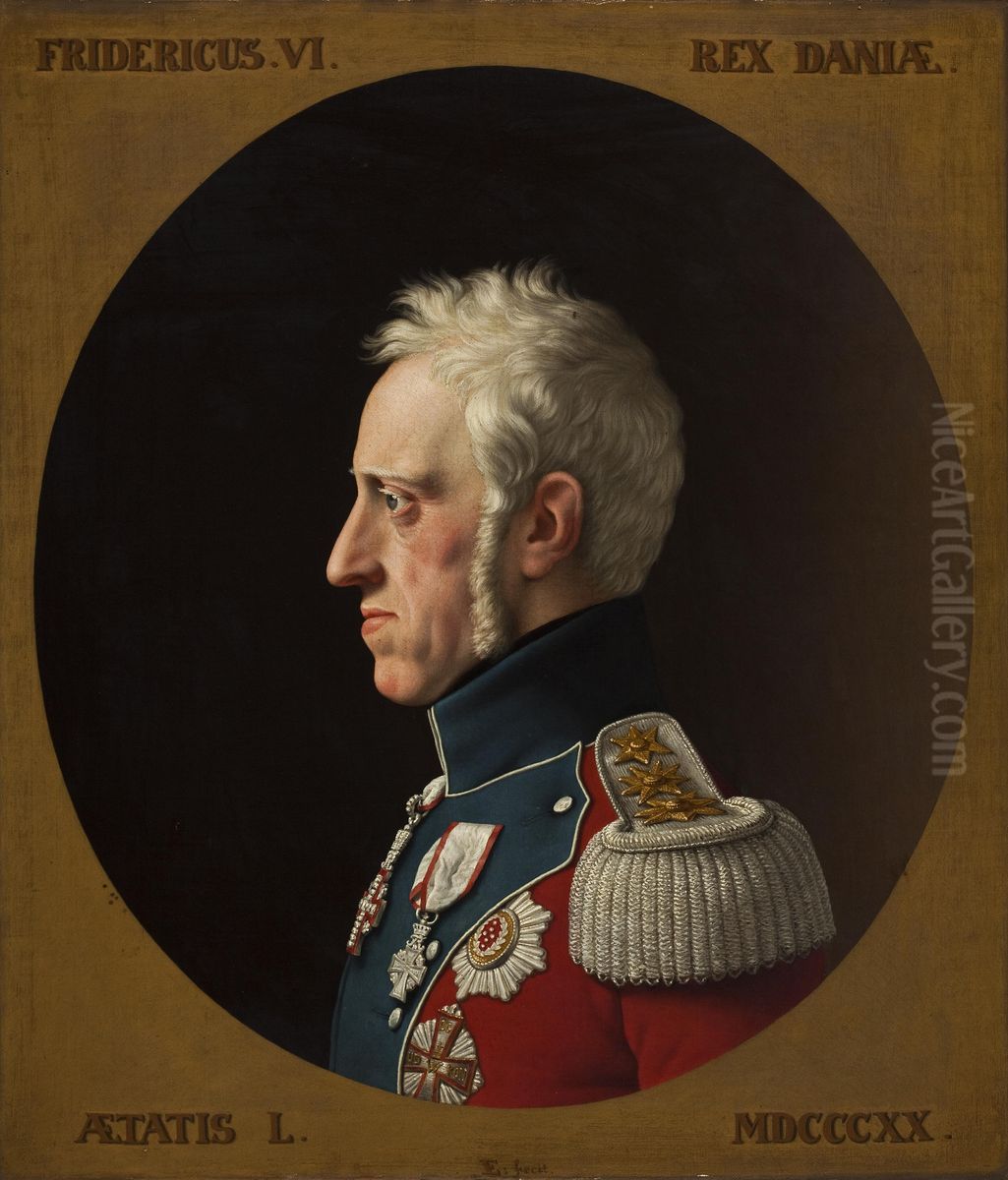 Portrait of Frederik VI. Oil Painting by Christoffer Wilhelm Eckersberg