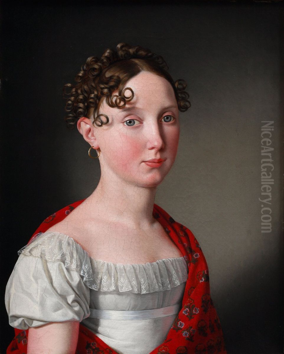 Ida Mariane Brockenhuus Oil Painting by Christoffer Wilhelm Eckersberg