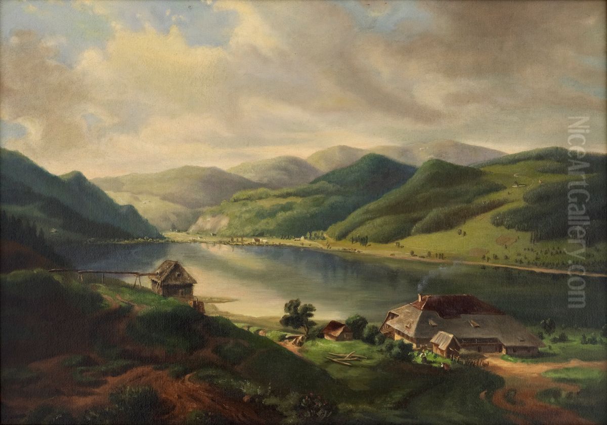 Lake Titisee Oil Painting by Ida Maier-Muller