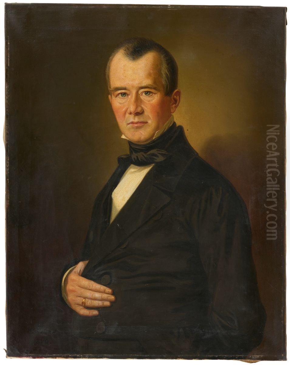 Herrenbildnis Friedrich Mammel Oil Painting by Wilhelm Durr the Elder