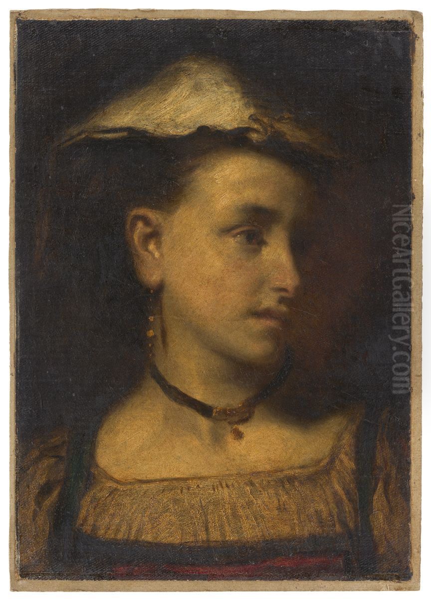 Portrait de femme Oil Painting by Julius Uetz