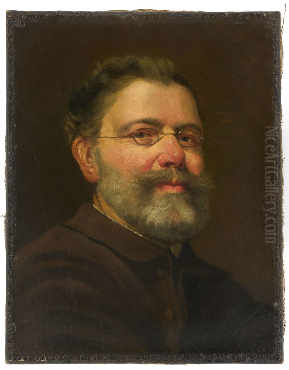 Autoportrait Oil Painting by Julius Uetz