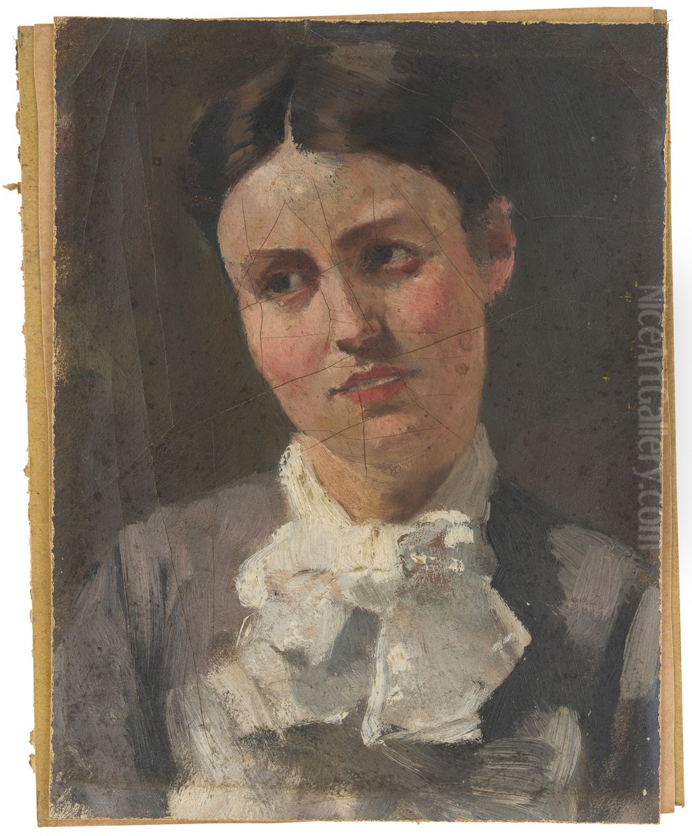 Woman's Head Oil Painting by Peter Bucken