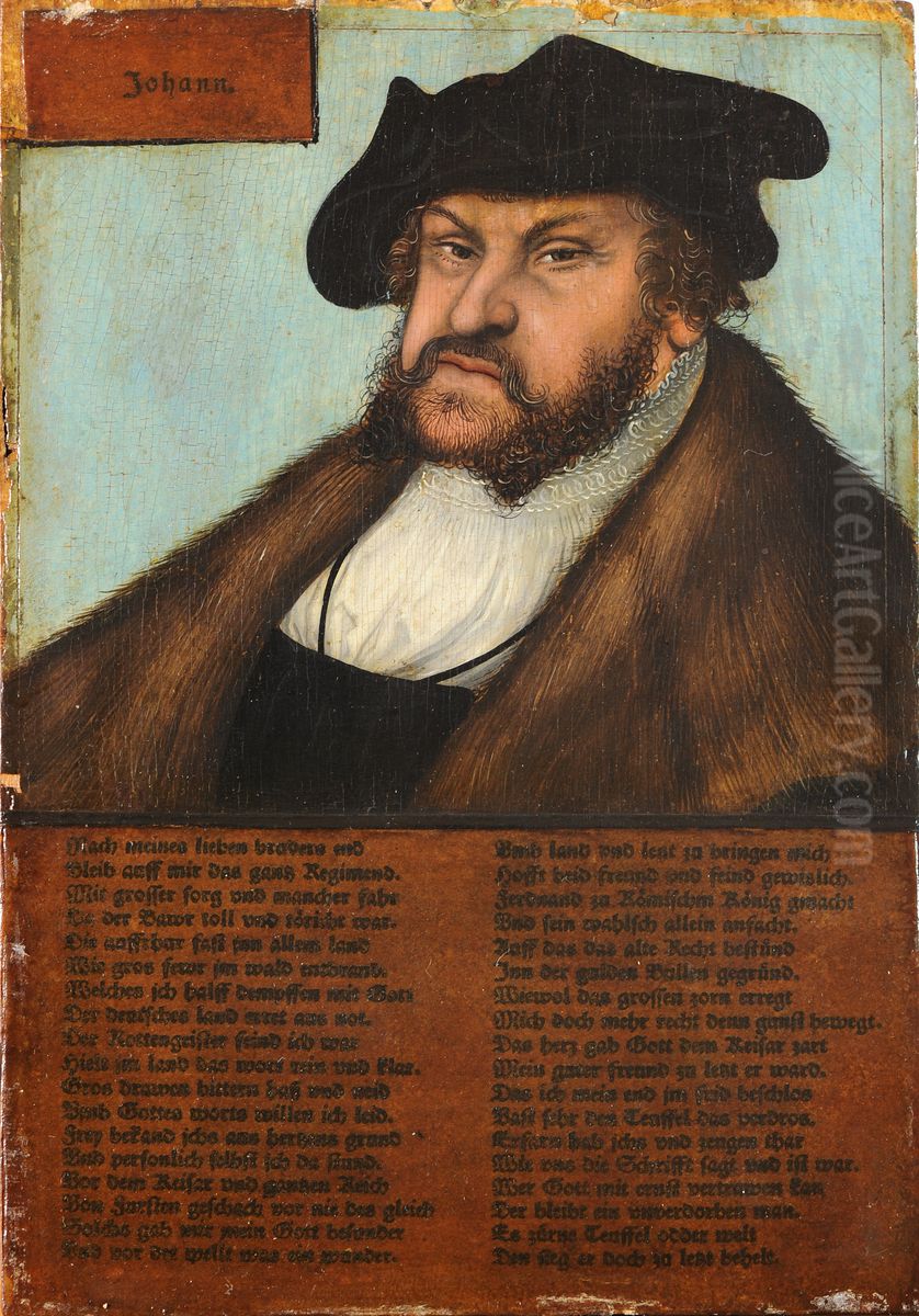 Johann the Steadfast, Elector of Saxony Oil Painting by Lucas Cranach the Elderand workshop