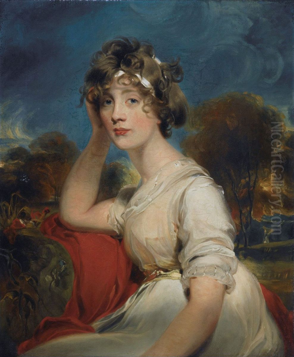 Portrait of Lady Jane Long Oil Painting by Thomas Lawrenceand workshop