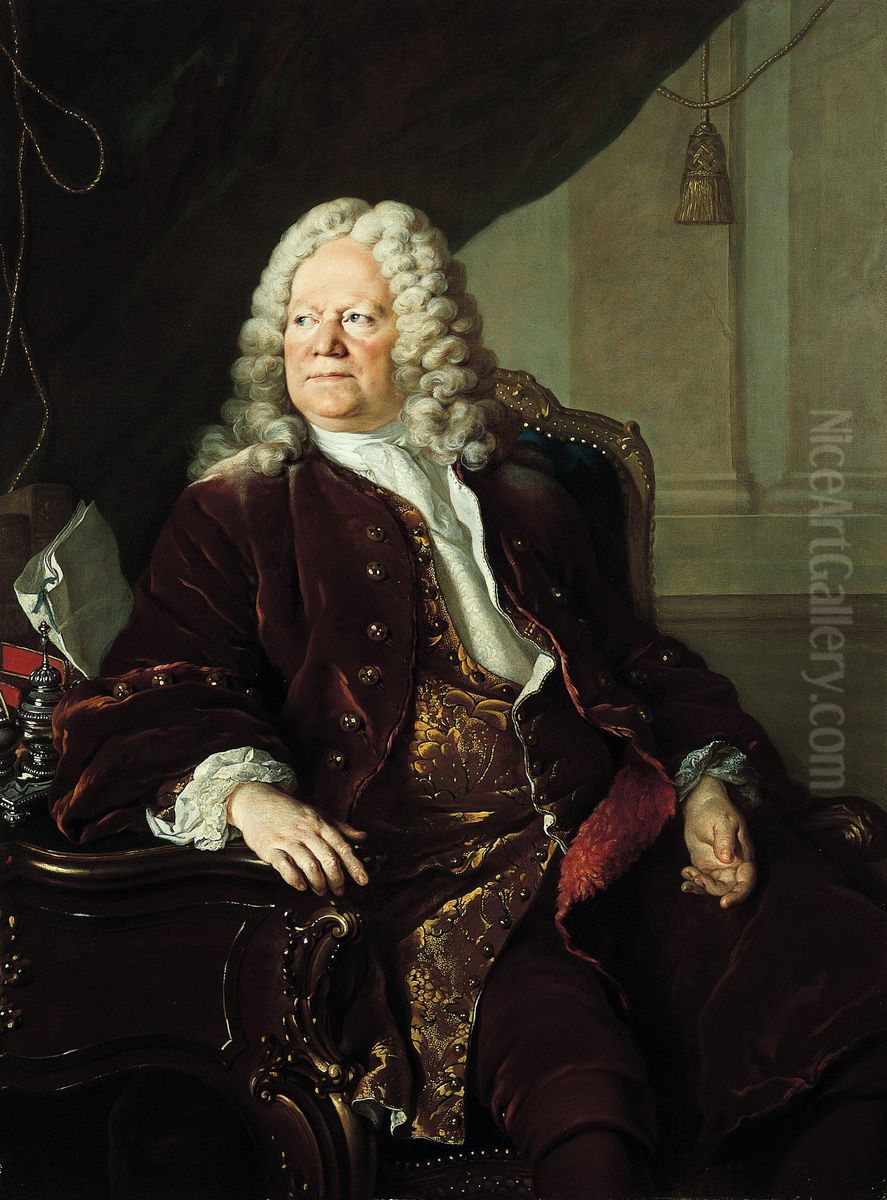 Portrait of Alexis Piron (?) Oil Painting by Louis Tocque