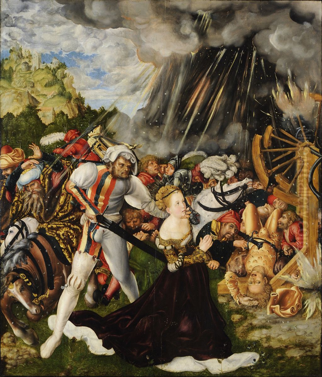 The Martyrdom of St Catherine Oil Painting by Lucas Cranach the Elder
