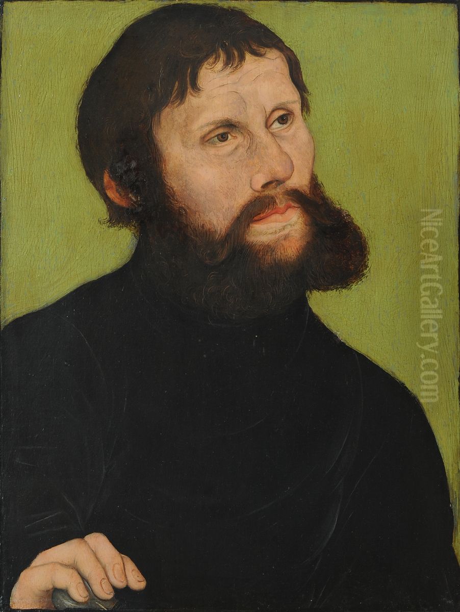 Martin Luther as 'Junker Jorg' Oil Painting by Lucas Cranach the Elder