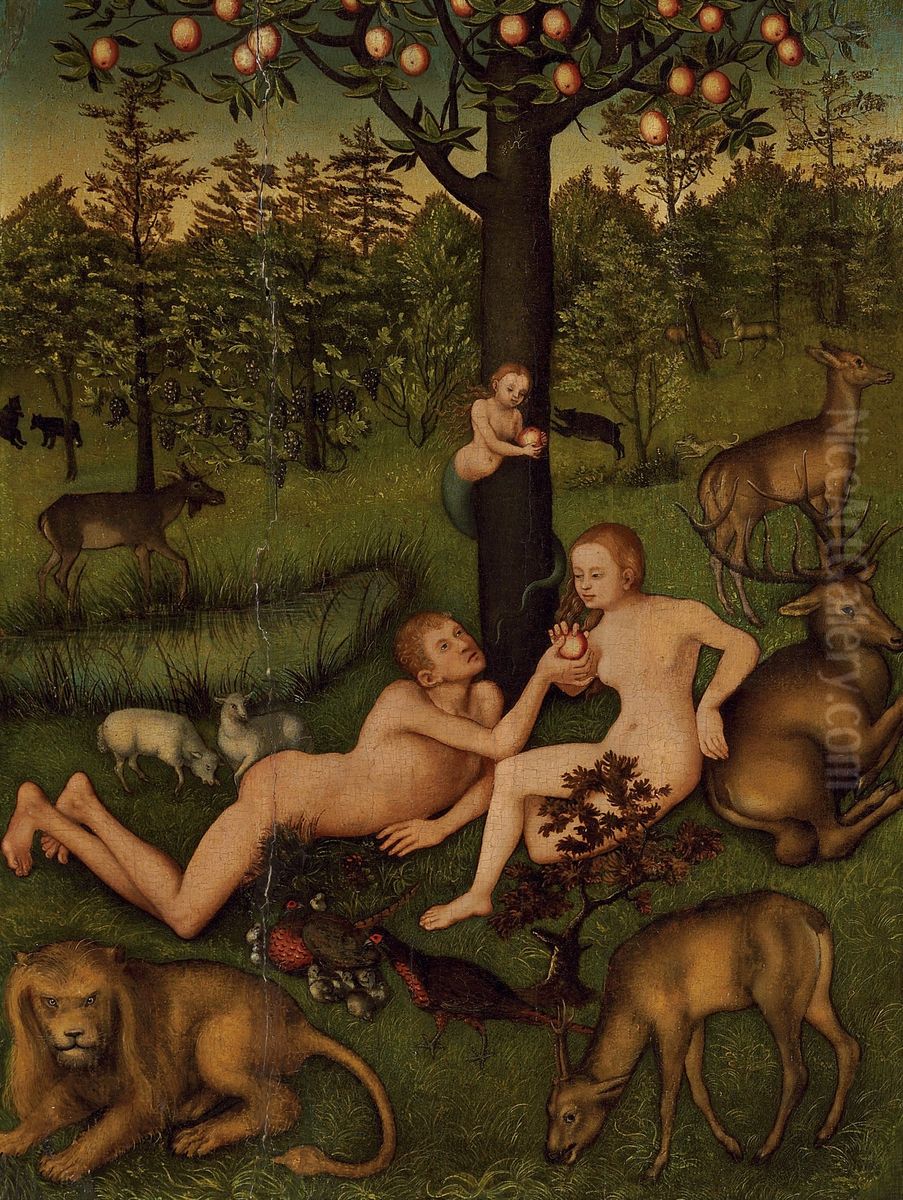 Das Paradies Oil Painting by Lucas Cranach the Elder