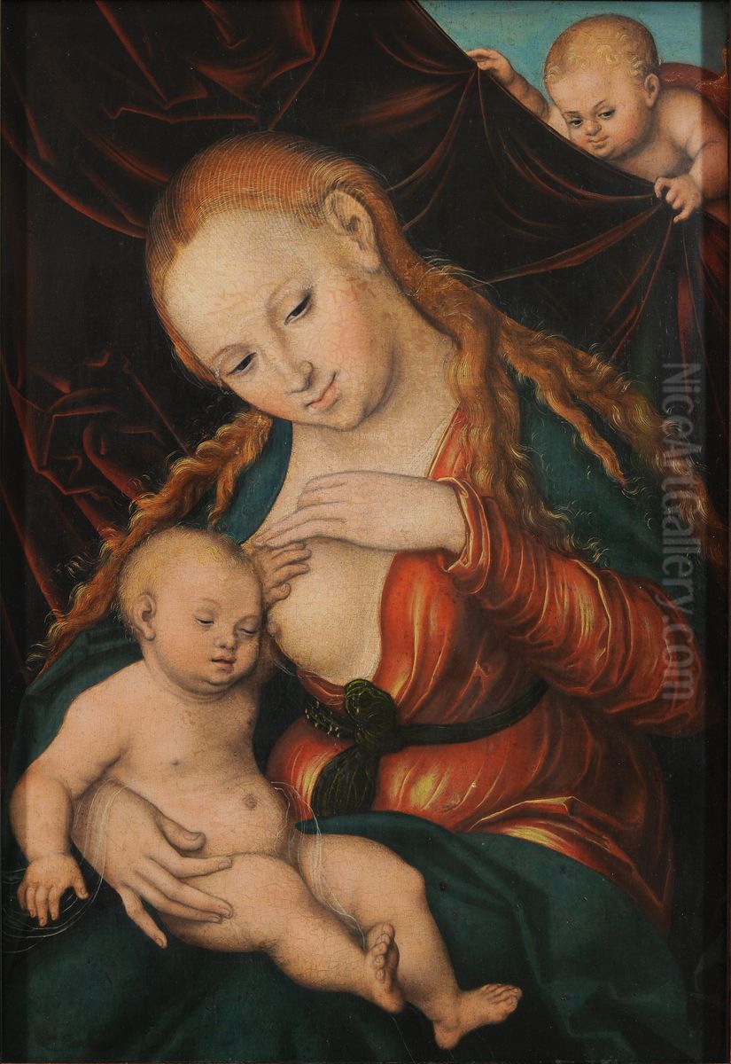 The Virgin nursing the Child Oil Painting by Lucas Cranach the Elder