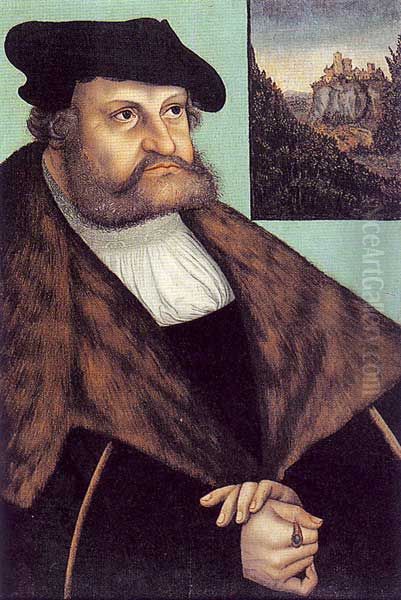 Portrait of Friedrich III the Wise, Elector of Saxony Oil Painting by Lucas Cranach the Elder