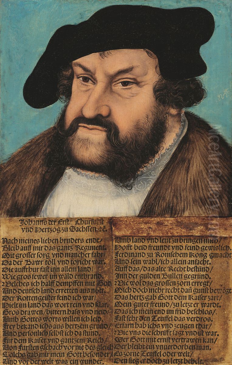 Johann der Bestandige, Kurfurst von Sachsen (1486-1532) Oil Painting by Lucas Cranach the Elder