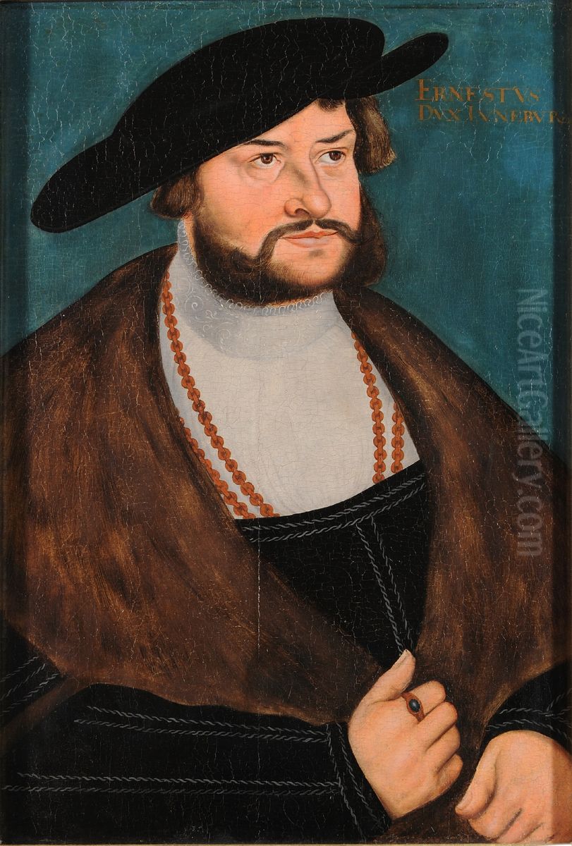 Ernst the Confessor, Duke of Braunschweig-Luneburg-Celle Oil Painting by Lucas Cranach the Elder