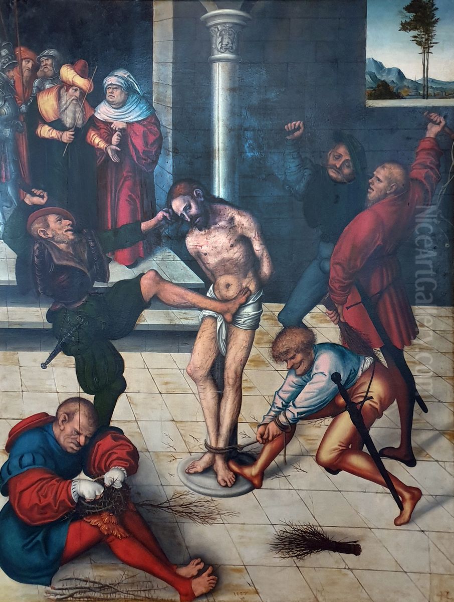 The Scourging of Christ Oil Painting by Lucas Cranach the Elder