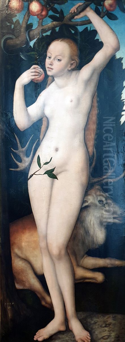 Eve Oil Painting by Lucas Cranach the Elder