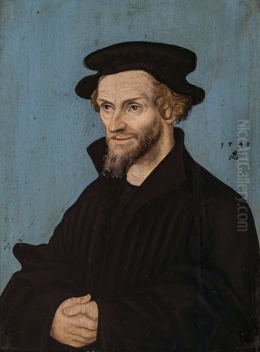Philipp Melanchthon Oil Painting by Lucas Cranach the Elderand workshop