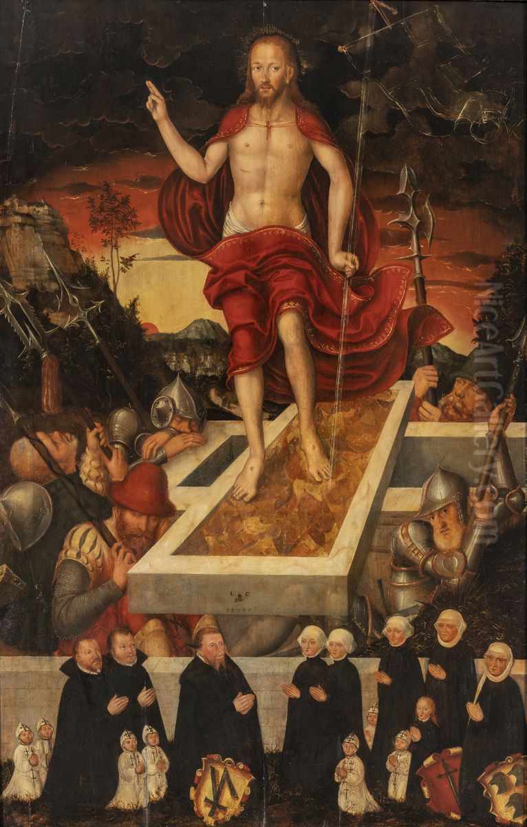 Auferstehung Christi Oil Painting by Lucas The Younger Cranach