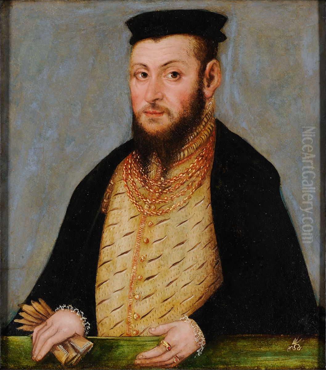 Portret Zygmunta Augusta (1520-1572), krola Polski Oil Painting by Lucas The Younger Cranach