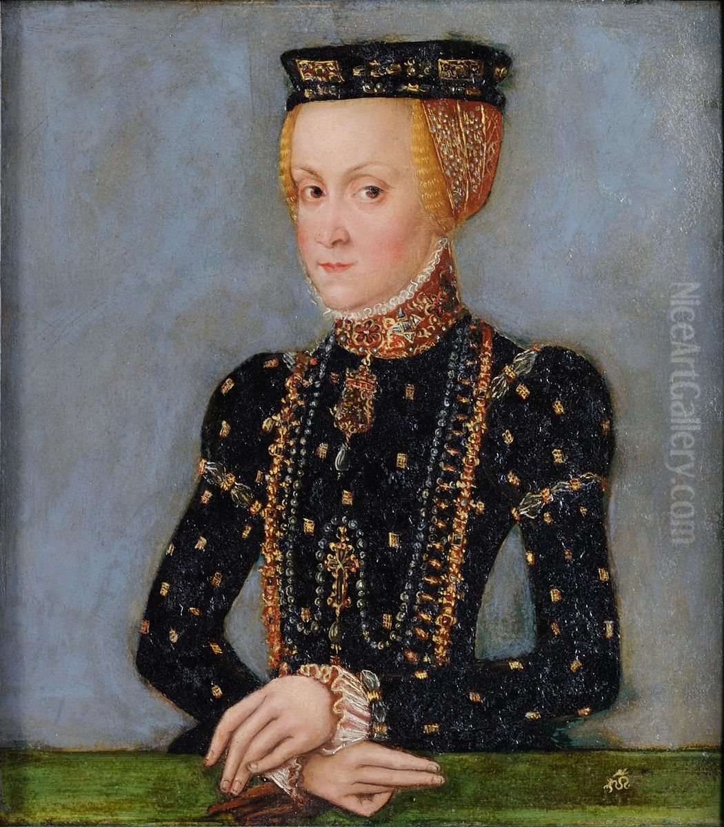 Portret Anny (1523-1596), corki Zygmunta Starego, zony Stefana Batorego Oil Painting by Lucas The Younger Cranach