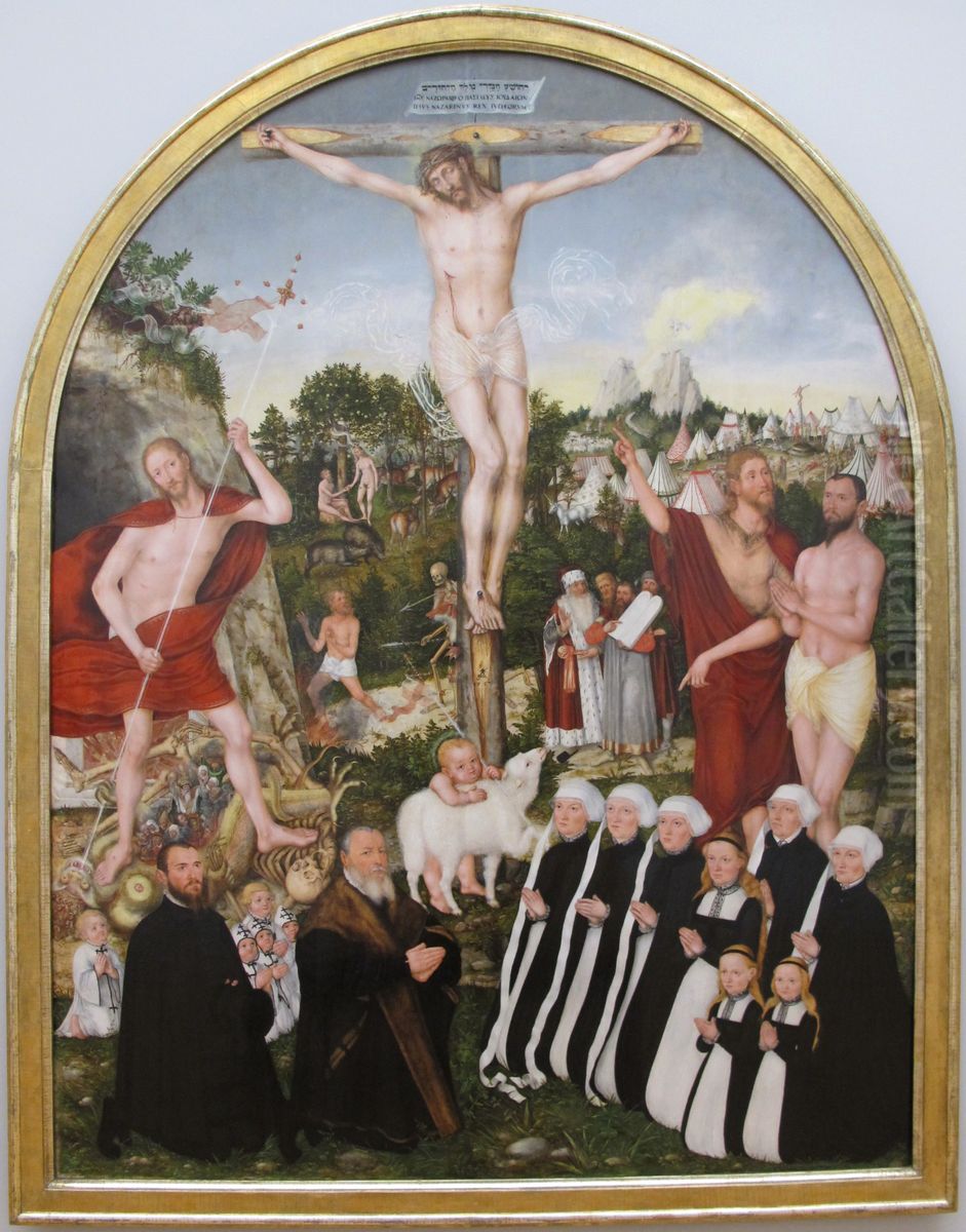 Allegorie der Erlosung Oil Painting by Lucas The Younger Cranach