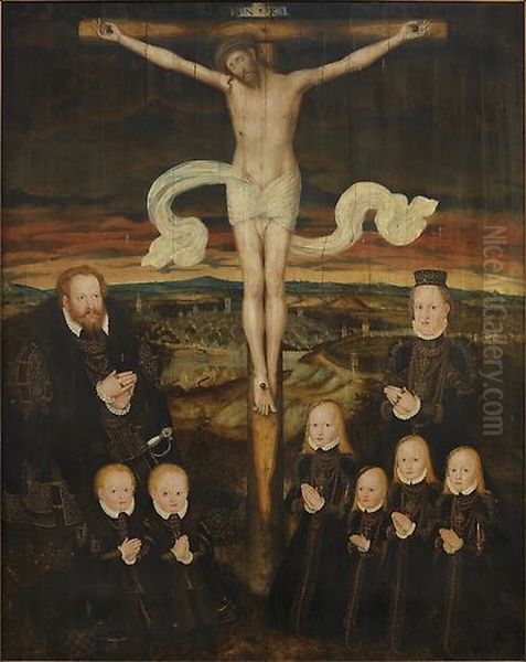 Crucified Christ Oil Painting by Lucas The Younger Cranach