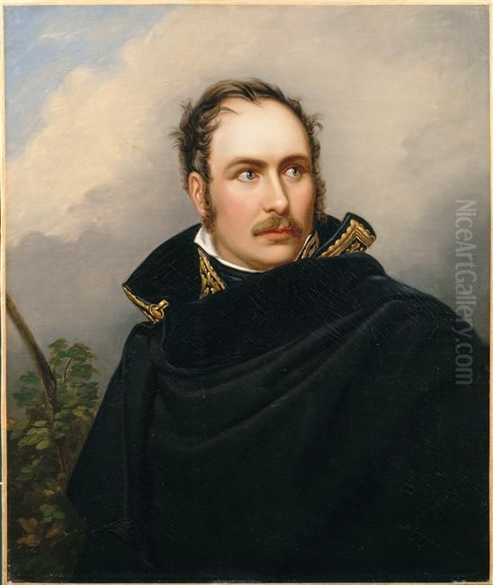 Portrait d'Eugene de Beauharnais, duc de Leuchtenberg. Oil Painting by Joseph Karl Stieler