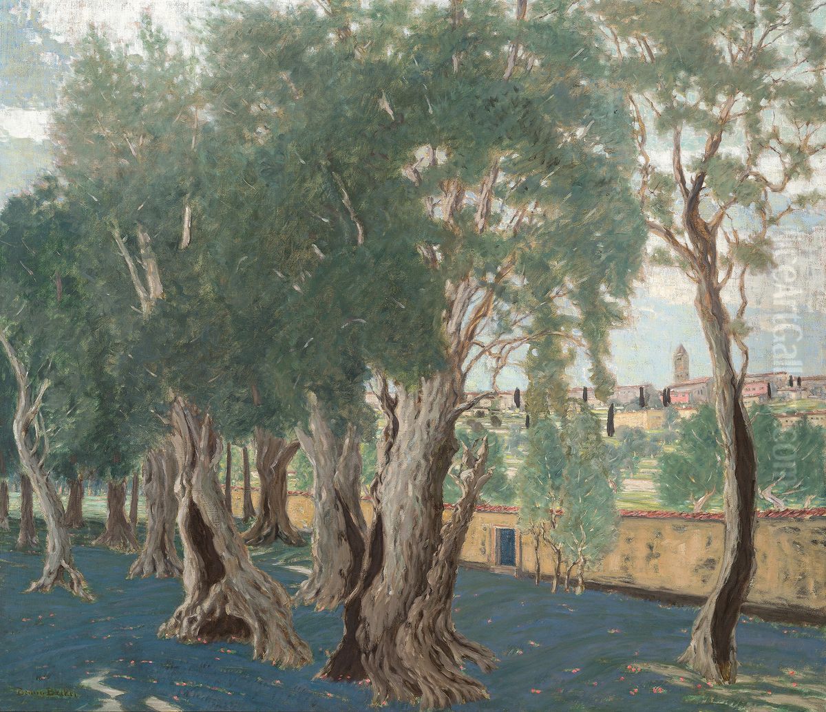 Olive grove Oil Painting by Benno Becker